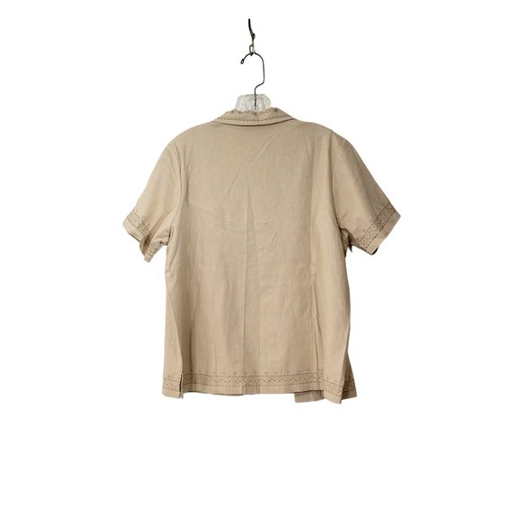 D & Co. Two Piece Embroidered Linen Blend Tank Top and Blouse Set NWT - Picture 2 of 8